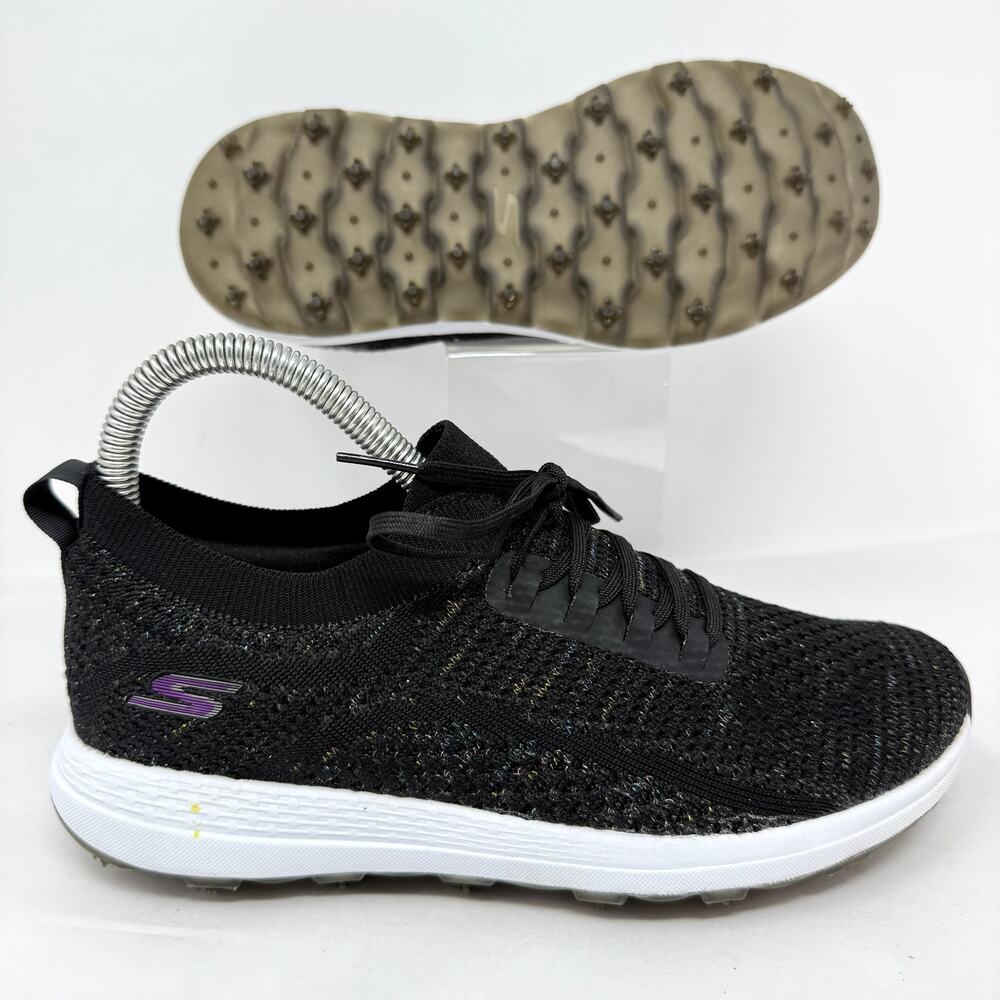 Skechers GO GOLF MAX Glitter Shoes Womens US 6 Black Golfcore